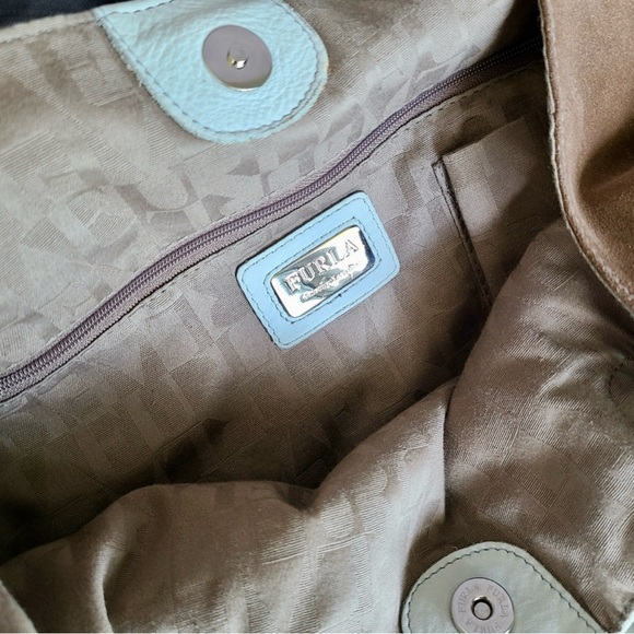 FURLA 2 Way Bag Leather Suede - Picture 6 of 8